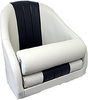 Bolster white and navy blue
