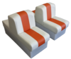 Standard back to back seat white and orange1