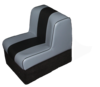 Standard single grey and black with carpet