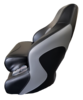 Elite bolster black with grey insert side view